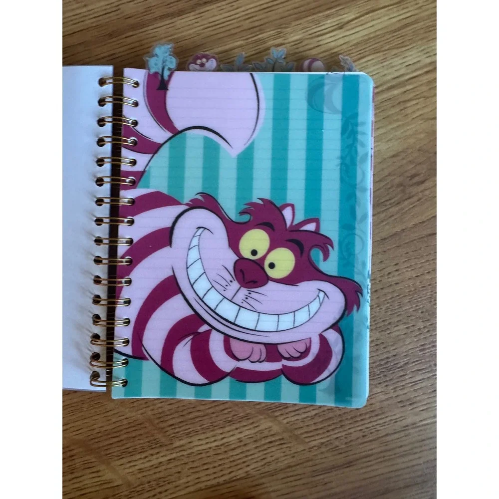Disney Alice in Wonderland Cheshire Cat Tab Journal Spiral Notebook Notepad